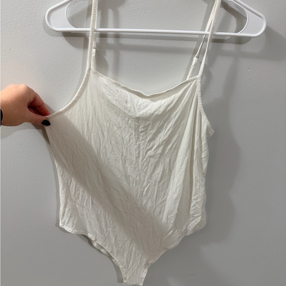 Wild Fable Cream Ribbed Bodysuit